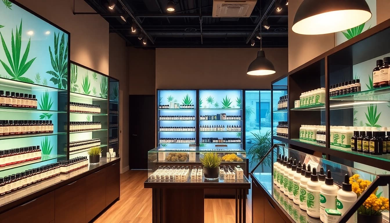 Shop for premium CBD kaufen with a range of high-quality products displayed in an inviting shop environment.