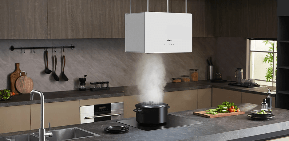 CIARRA Appliances präsentiert: Die elegante Inselhaube für offene Küchenkonzepte