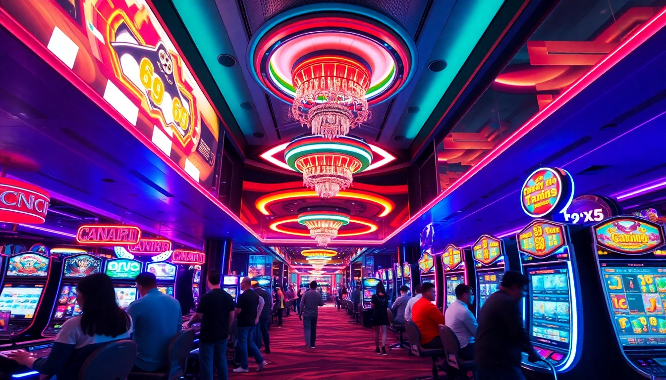 Experience the thrill of beste casinos ohne deutsche lizenz with a vibrant casino setting showcasing exciting games and happy players.