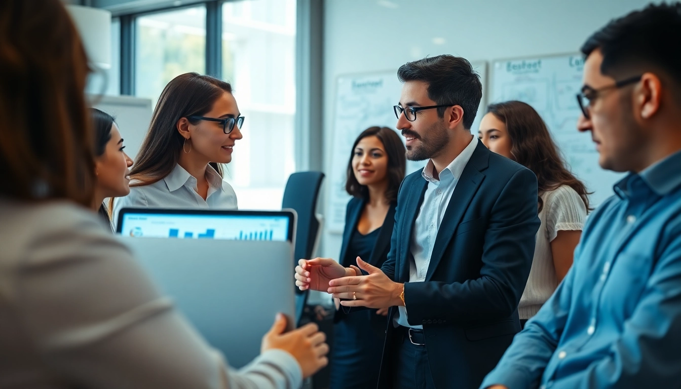 Optimierung von SAP ERP durch eine vielfaeltige Geschaeftsteamsitzung in einem modernen Buero.