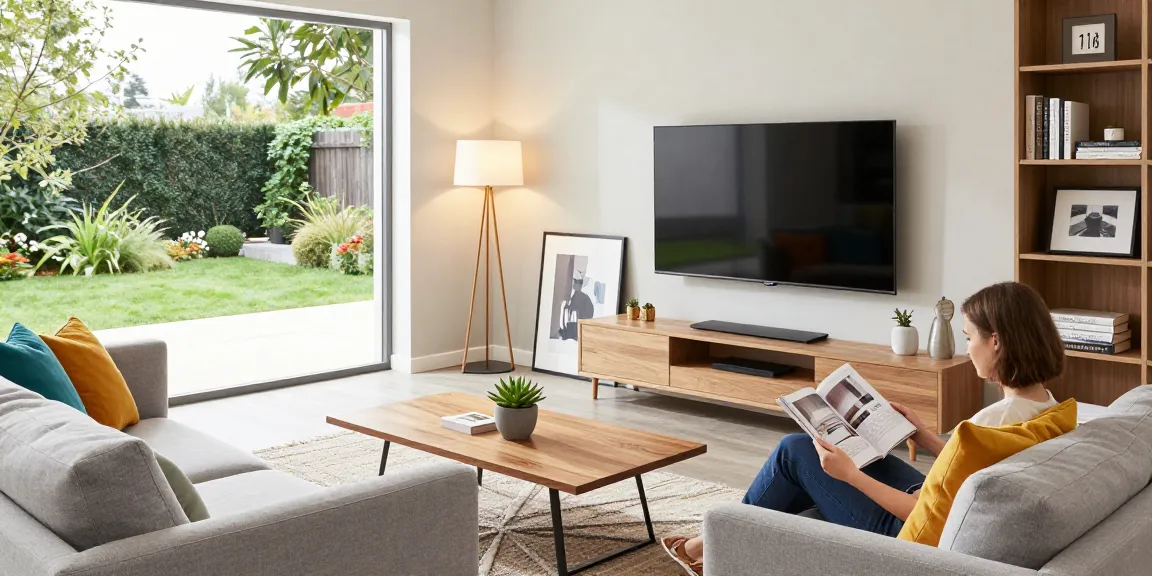 Stilisiertes Wohnzimmer mit gemütlichem Sofa und stilvollem Dekor, perfekt für möbel mit lieferung kaufen