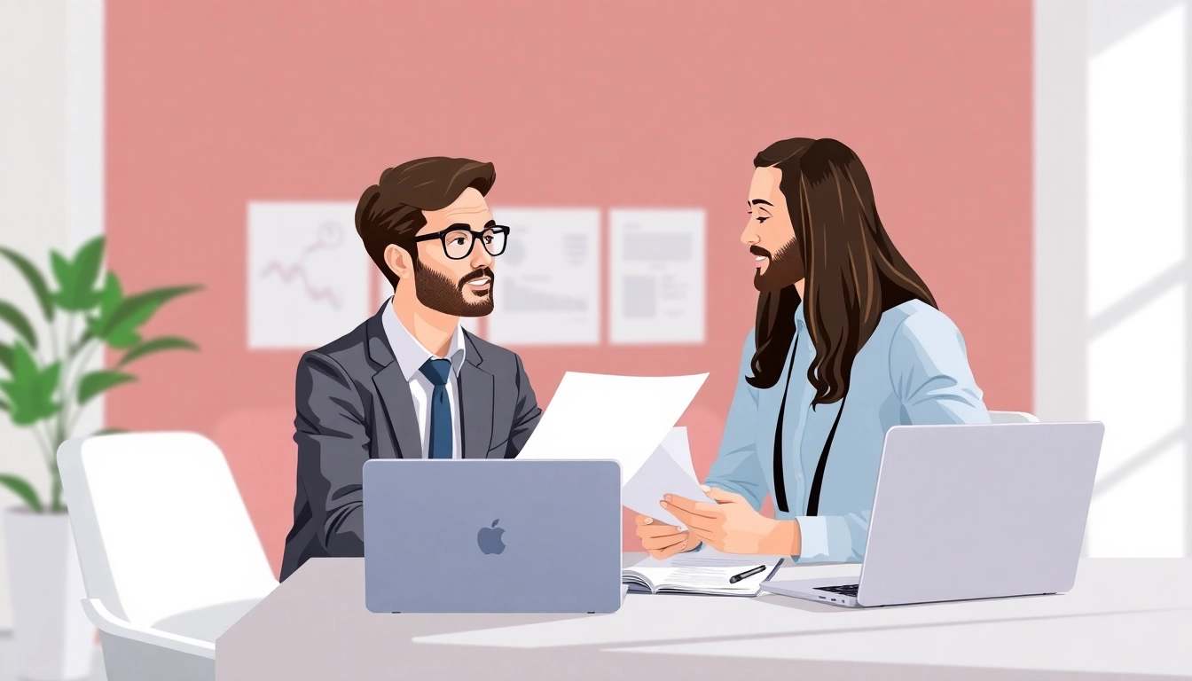 Professional corporate consultant advising a company, illustrating the role of Unternehmensberater in strategic decision-making.