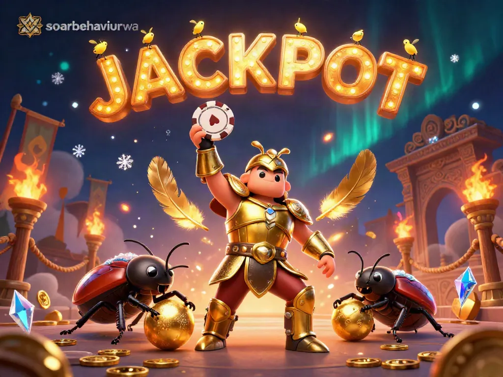 Winning big at online gambling with soarbehaviorwa's exciting poker chip championship scene full of casino elements.