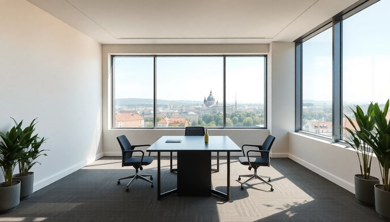 Headhunter Heidelberg - Moderner Bürobereich mit Stadtblick und einladender Atmosphäre.