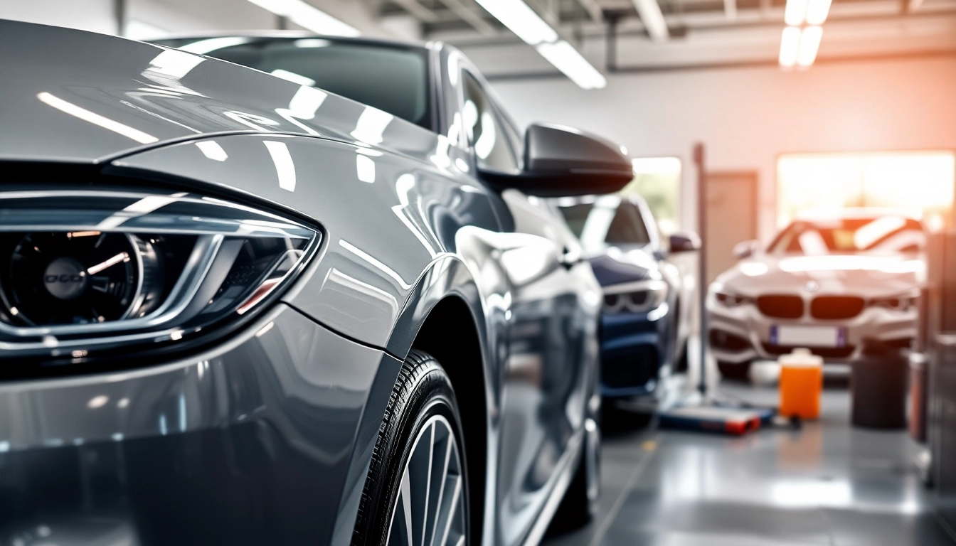 Leasing Rückgabe Vorbereitung München: Professionelles Fahrzeugpflege und Reinigung in einem Autoaufbereitungszentrum.