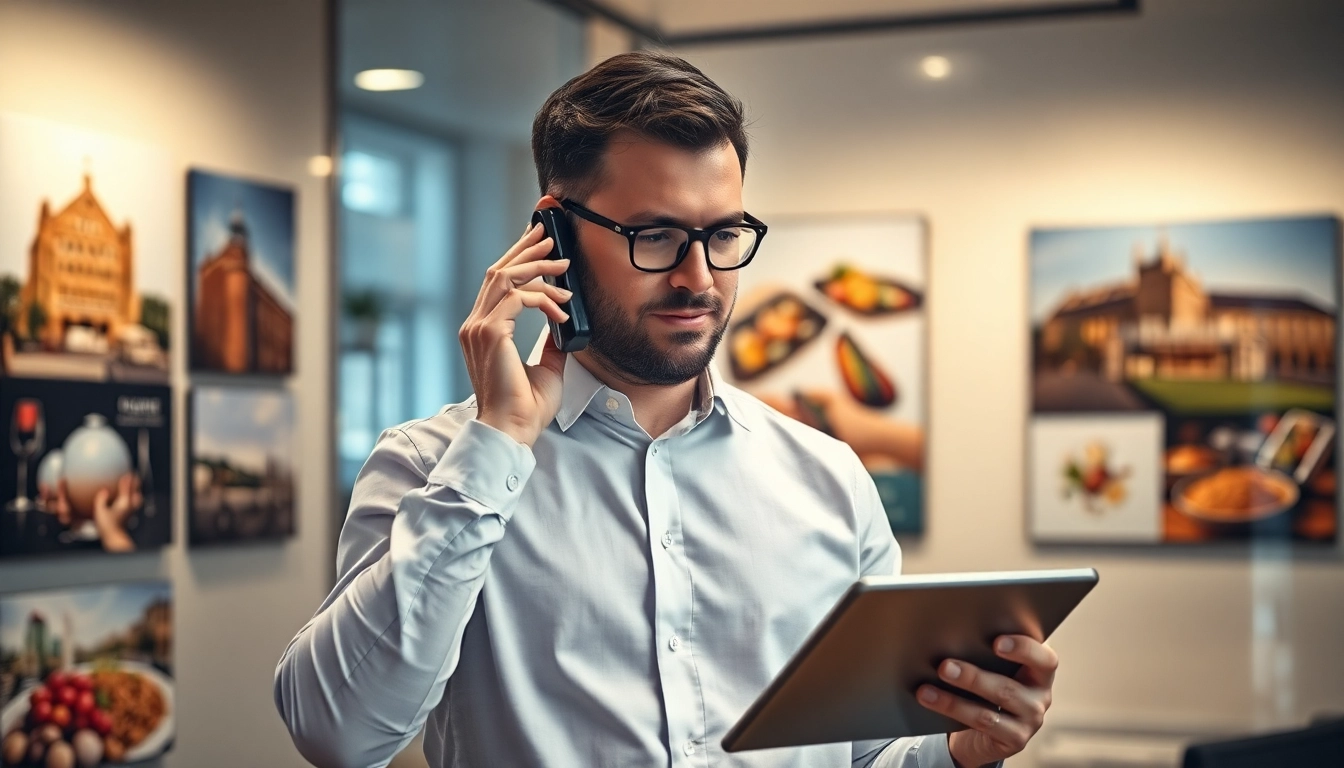 Headhunter Gastronomie konsultiert einen Kunden im modernen Büro.
