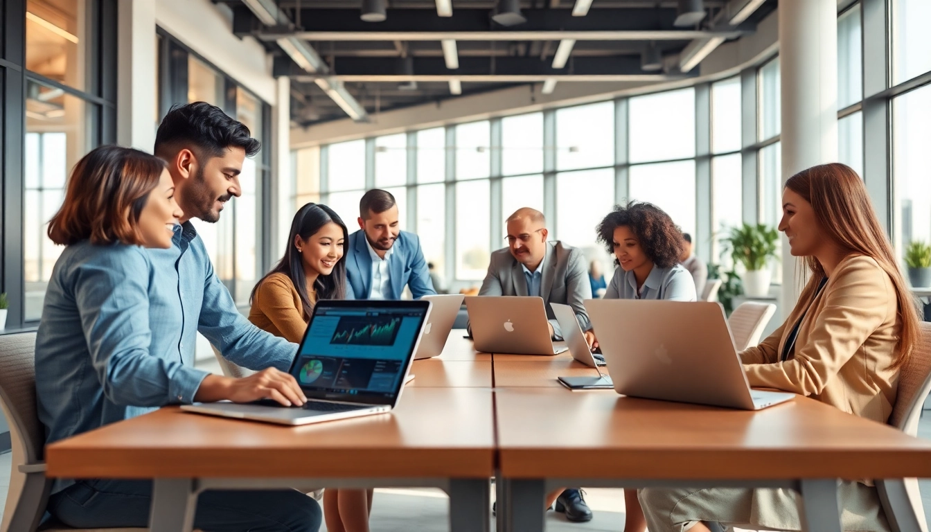 Effektive Personalbesetzung durch engagierte Teammitglieder in modernen Büros.
