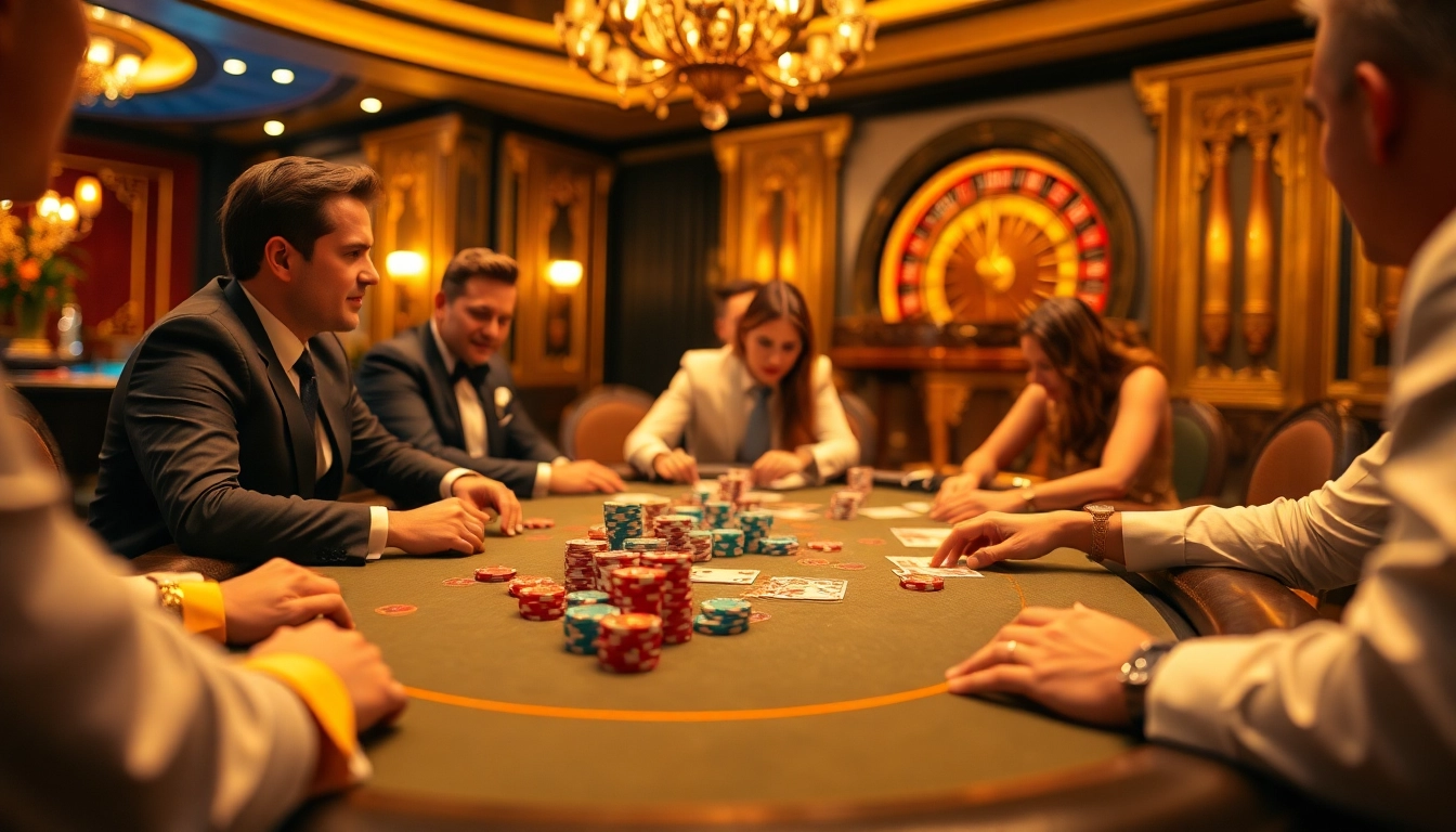 Experience the thrill of gambling at Nhà cái Luck8 with vibrant poker gameplay and glamorous casino elements.