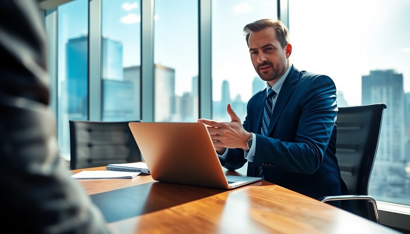 Headhunter Schweiz berät erfolgreich Klienten in einem modernen Büro.