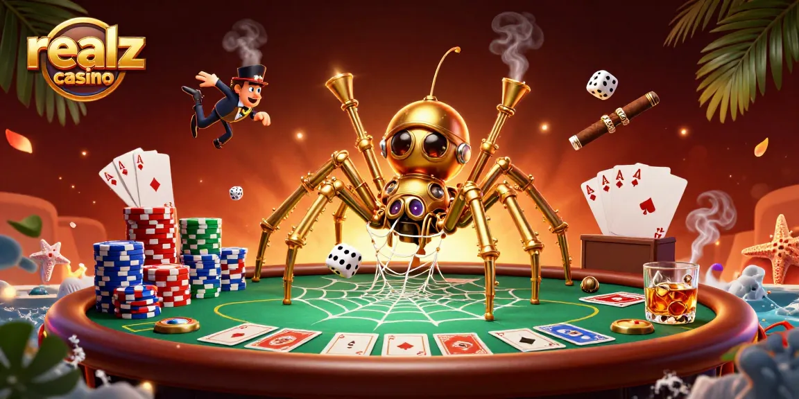 Experience the excitement of gaming at realz casino with engaging poker elements and charming characters.
