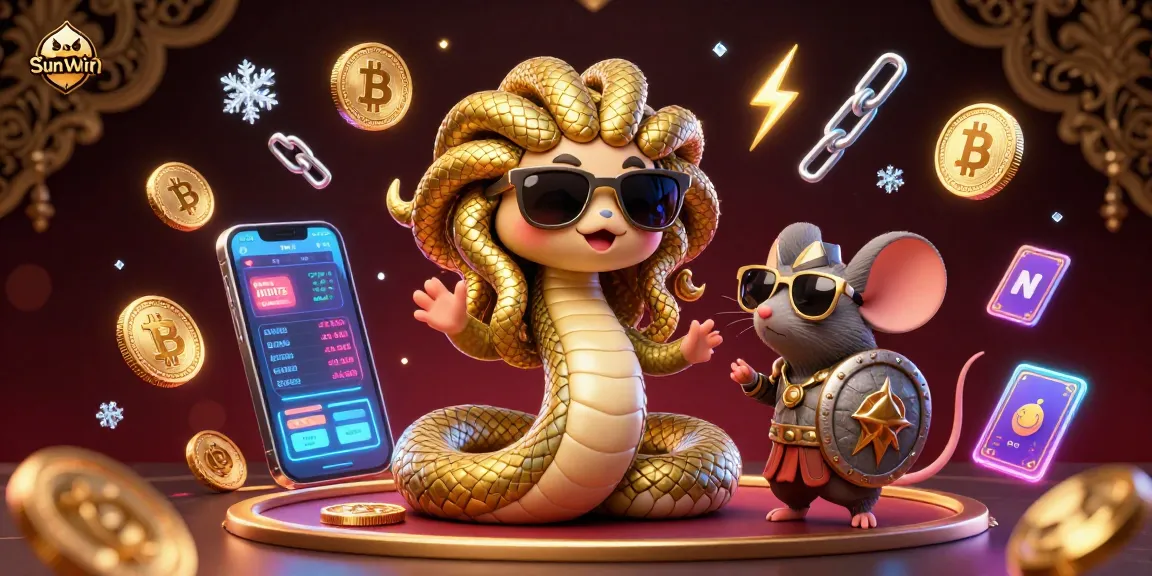 Experience the thrill of Sun Win with a vibrant casino scene featuring Medusa and fantasy elements.