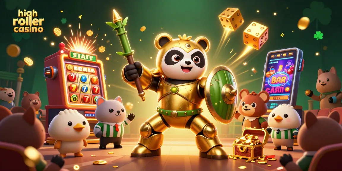 Experience thrilling action at a high roller casino with vibrant 3D characters and dynamic elements.