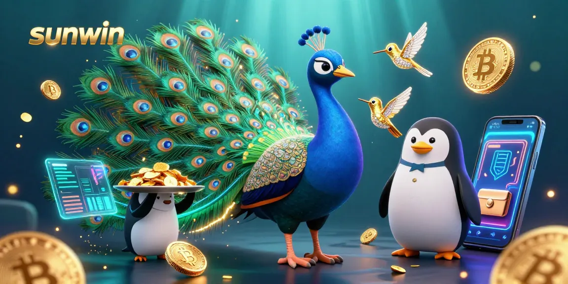 Experience sunwin's vibrant gaming atmosphere with intricate characters and crypto elements